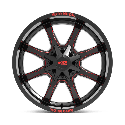 Moto Metal Mo970 20X10 -18 G-Blk Milled Red Moto Metal Lp