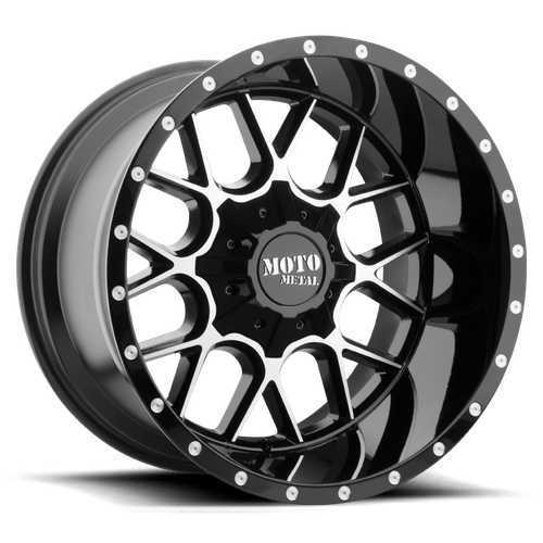 Moto Metal Mo986 Siege 20X12 -44 Gloss Black Machined