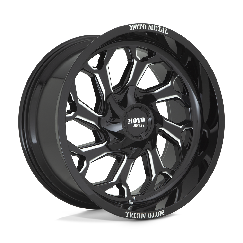 Moto Metal MO999 20X10 +-18 GLOSS BLACK MILLED