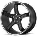 Motegi Mr122 18X8 +35 Satin Black W/ Machined Stripe