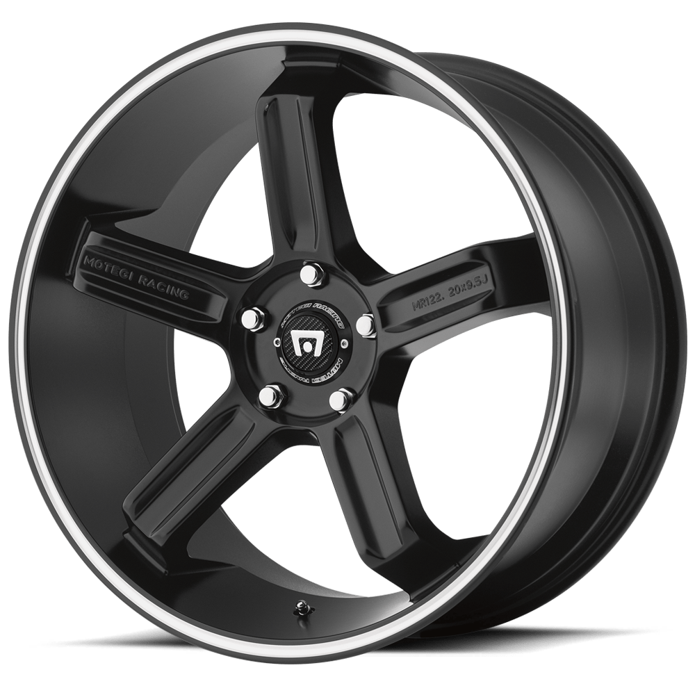 Motegi Mr122 18X9 +35 Satin Black W/ Machined Stripe