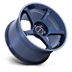 Motegi Mr159 Battle V 18X8.5 +22 Obsidian Blue Mach Lip Stripe