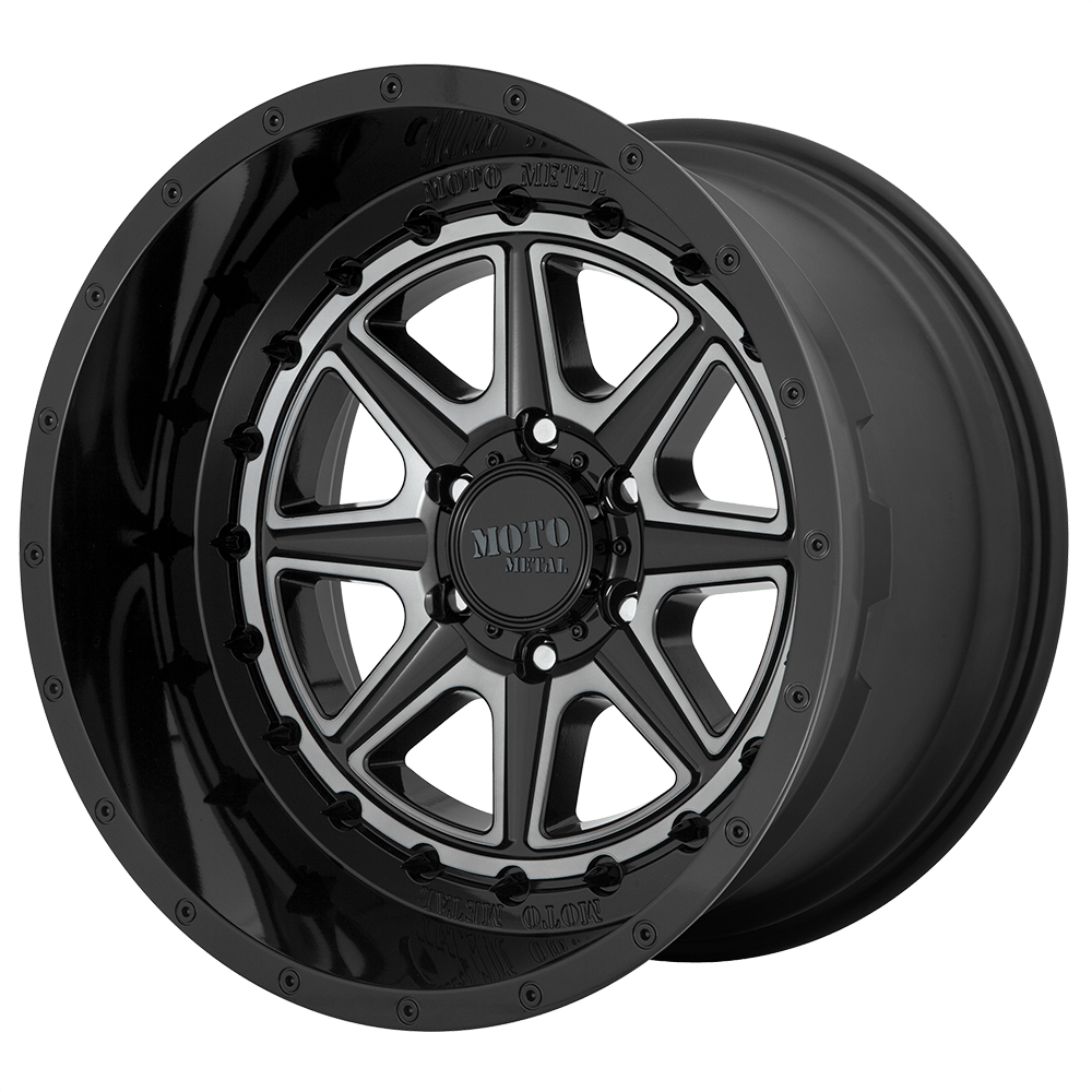 Moto Metal Mo801 Phantom 20X10 -18 Gloss Black W/ Gray Tint