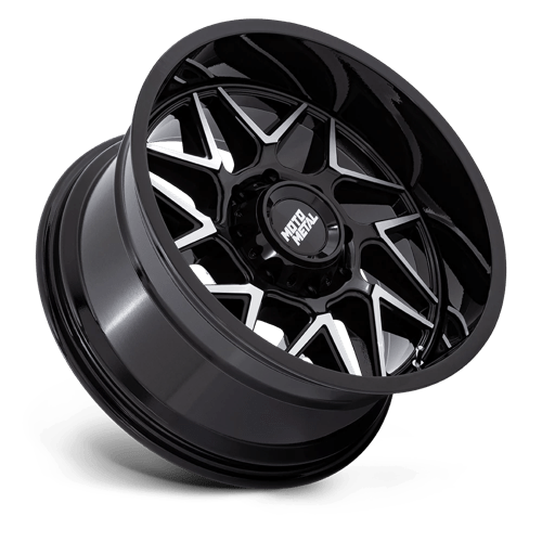 Moto Metal Mo812 Turbine 20X9 +1 Gloss Black W/ Machined Face