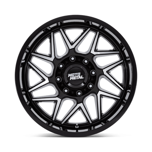 Moto Metal Mo812 Turbine 20X9 +20 Gloss Black W/ Machined Face