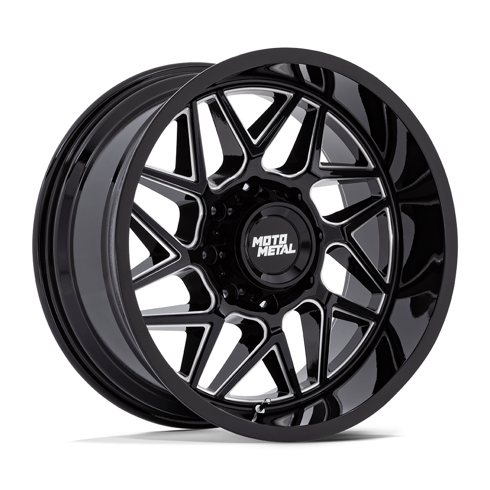 Moto Metal Mo812 Turbine 20X10 -18 Gloss Black Milled