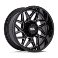 Moto Metal Mo812 Turbine 20X9 +20 Gloss Black Milled