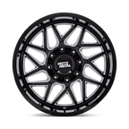 Moto Metal Mo812 Turbine 20X9 +1 Gloss Black Milled