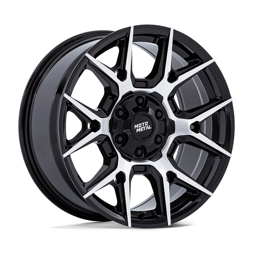 Moto Metal Mo813 Mason 18X9 +18 Gloss Black W/ Machined Face