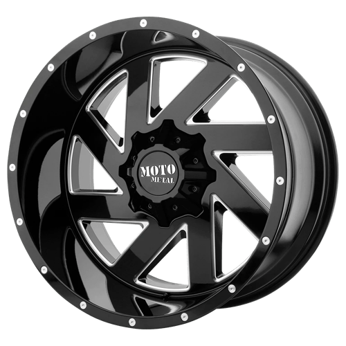 Moto Metal MO988 MELEE 20X10 +-18 GLOSS BLACK MILLED