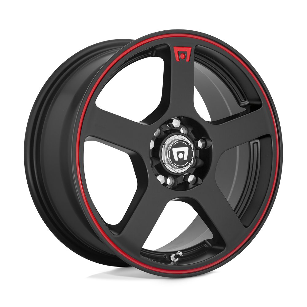 Motegi Mr116 Fs5 15X6.5 +40 Matte Black W/ Red Stripe