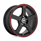 Motegi Mr116 Fs5 16X7 +40 Matte Black W/ Red Stripe