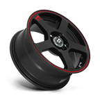 Motegi Mr116 Fs5 16X7 +40 Matte Black W/ Red Stripe