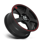 Motegi Mr116 Fs5 15X6.5 +40 Matte Black W/ Red Stripe