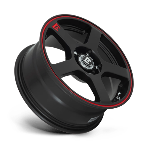 Motegi Mr116 Fs5 15X6.5 +40 Matte Black W/ Red Stripe