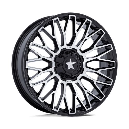 Msa Offroad Wheels M50 Clubber Utv 20X7 +0 Gloss Black Machined