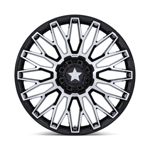 Msa Offroad Wheels M50 Clubber Utv 20X7 +0 Gloss Black Machined