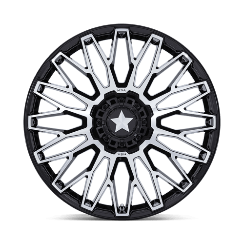 Msa Offroad Wheels M50 Clubber Utv 24X7 +0 Gloss Black Machined