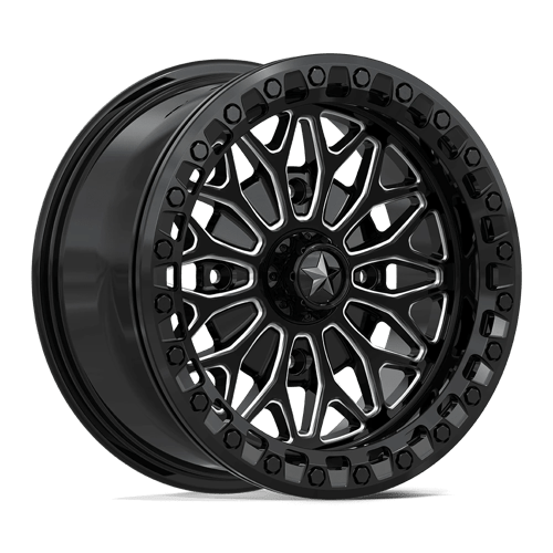 Msa Offroad Wheels Ma53 Bolo Utv Beadlock 15X7 +10 Gloss Black Milled