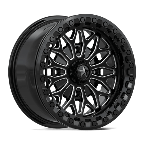Msa Offroad Wheels Ma53 Bolo Utv Beadlock 15X7 +10 Gloss Black Milled
