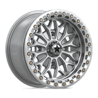 Msa Offroad Wheels Ma53 Bolo Utv Beadlock 15X7 +10 Gloss Silver W/ Machined Face