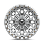 Msa Offroad Wheels Ma53 Bolo Utv Beadlock 15X7 +10 Gloss Silver W/ Machined Face