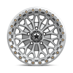 Msa Offroad Wheels Ma53 Bolo Utv Beadlock 18X7 +10 Gloss Silver W/ Machined Face