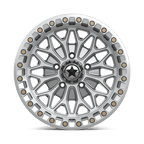 Msa Offroad Wheels Ma53 Bolo Utv Beadlock 15X7 +38 Gloss Silver W/ Machined Face