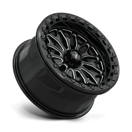 Msa Offroad Wheels Ma53 Bolo Utv Beadlock 15X7 +10 Gloss Black Milled