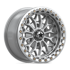 Msa Offroad Wheels Ma53 Bolo Utv Beadlock 15X7 +10 Gloss Silver W/ Machined Face