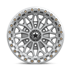 Msa Offroad Wheels Ma53 Bolo Utv Beadlock 15X7 +10 Gloss Silver W/ Machined Face