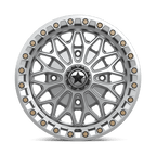 Msa Offroad Wheels Ma53 Bolo Utv Beadlock 15X7 +38 Gloss Silver W/ Machined Face