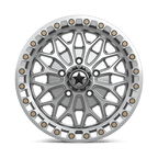 Msa Offroad Wheels Ma53 Bolo Utv Beadlock 15X7 +38 Gloss Silver W/ Machined Face
