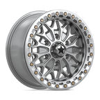 Msa Offroad Wheels Ma53 Bolo Utv Beadlock 15X7 +38 Gloss Silver W/ Machined Face