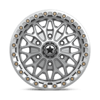 Msa Offroad Wheels Ma53 Bolo Utv Beadlock 15X7 +38 Gloss Silver W/ Machined Face