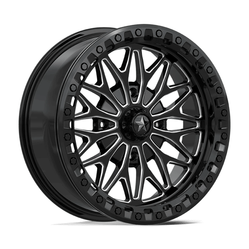 Msa Offroad Wheels Ma53 Bolo Utv Beadlock 18X7 +10 Gloss Black Milled