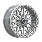 Msa Offroad Wheels Ma53 Bolo Utv Beadlock 18X7 +10 Gloss Silver W/ Machined Face