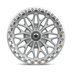 Msa Offroad Wheels Ma53 Bolo Utv Beadlock 18X7 +10 Gloss Silver W/ Machined Face