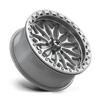 Msa Offroad Wheels Ma53 Bolo Utv Beadlock 18X7 +10 Gloss Silver W/ Machined Face