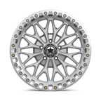 Msa Offroad Wheels Ma53 Bolo Utv Beadlock 18X7 +10 Gloss Silver W/ Machined Face