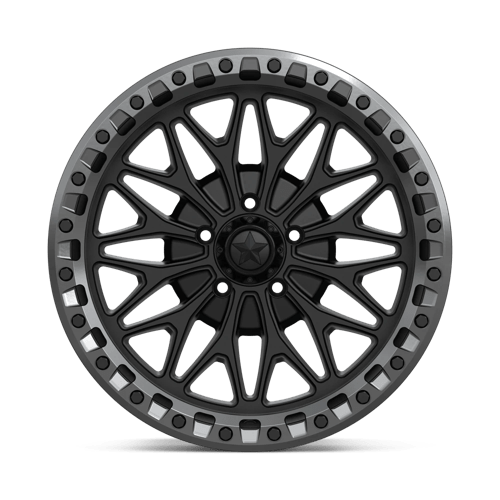 Msa Offroad Wheels Ma53 Bolo Utv Beadlock 18X7 +10 Matte Black W/ Gl-Gunmetal Rg