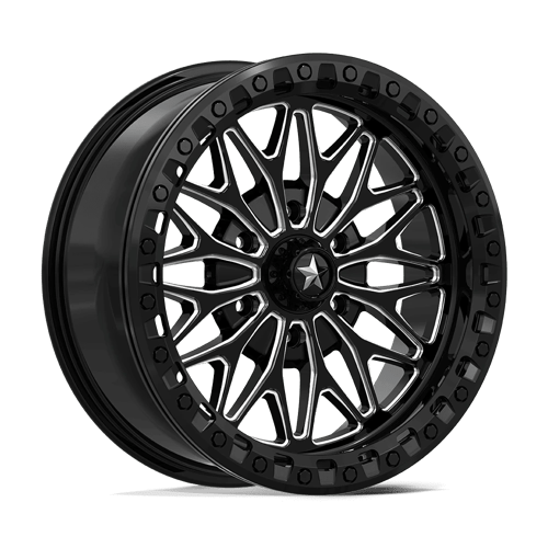 Msa Offroad Wheels Ma53 Bolo Utv Beadlock 18X7 +10 Gloss Black Milled