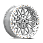 Msa Offroad Wheels Ma53 Bolo Utv Beadlock 18X7 +10 Gloss Silver W/ Machined Face