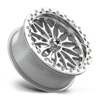 Msa Offroad Wheels Ma53 Bolo Utv Beadlock 18X7 +10 Gloss Silver W/ Machined Face
