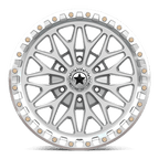 Msa Offroad Wheels Ma53 Bolo Utv Beadlock 18X7 +10 Gloss Silver W/ Machined Face