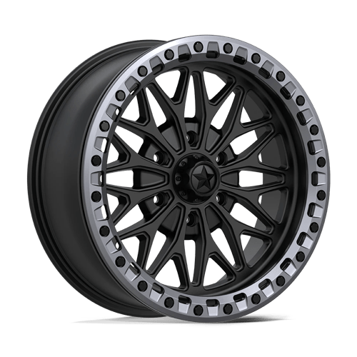 Msa Offroad Wheels Ma53 Bolo Utv Beadlock 18X7 +10 Matte Black W/ Gl-Gunmetal Rg