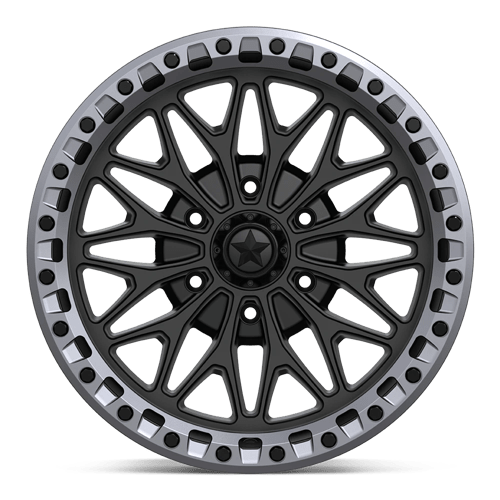 Msa Offroad Wheels Ma53 Bolo Utv Beadlock 18X7 +10 Matte Black W/ Gl-Gunmetal Rg