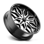 Msa Offroad Wheels M47 Sniper Utv 18X7 +10 Gloss Black Machined