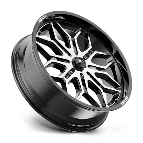 Msa Offroad Wheels M47 Sniper Utv 22X7 +10 Gloss Black Machined