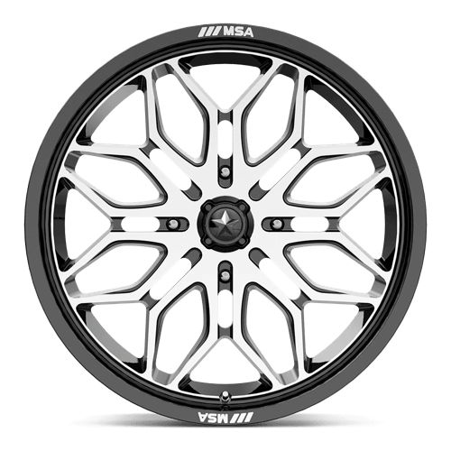 Msa Offroad Wheels M47 Sniper Utv 22X7 +10 Gloss Black Machined